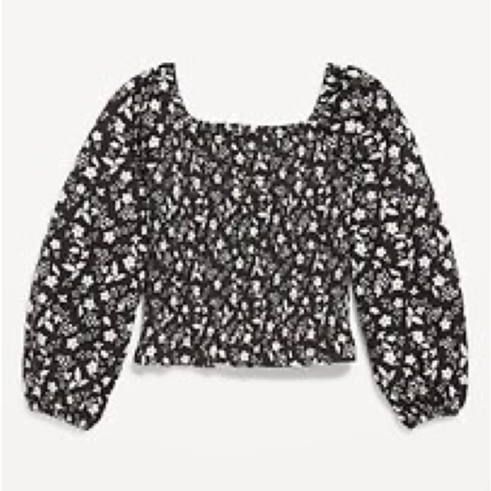 Old Navy Kids Long Sleeve Printed Jersey Knit Smock Top